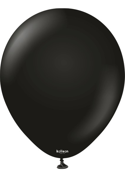 12'' Pastel Siyah Balon 25'li