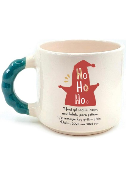 Getirmezse Koy G.tüne Gitsin Baskılı Yeşil Kulplu Boncuk Yılbaşı Kupası