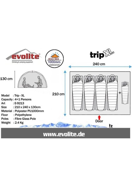 Trip Xl 4+1 Kişilik Kamp Çadırı indirimleri