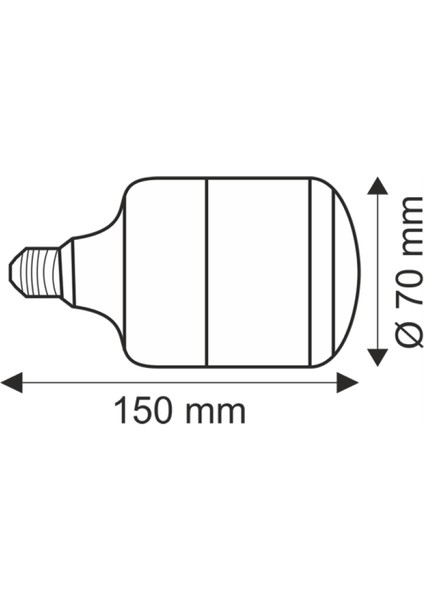 5 Adet Hs 2030 40W Torch LED Ampul Beyaz Işık