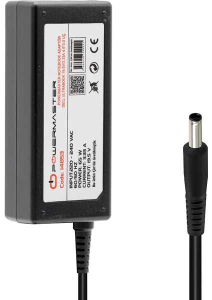19.5 Volt - 3.33 Amper 4.5*3.0 Uçlu Dell Ultrabook Notebook Adaptör