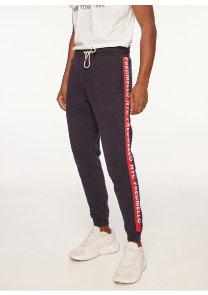 Lastikli Bel Slim Fit Lacivert Erkek Eşofman Altı FM23W06PF modelleri
