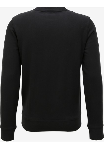 Bisiklet Yaka Siyah Erkek Sweatshırt Fm23W03Fg