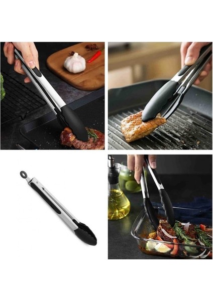 Barbekü Maşa Silikon 35 cm