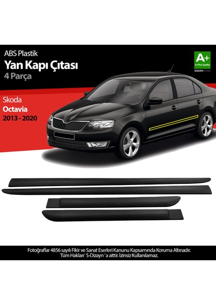 Skoda Octavia Abs Plastik Yan Kapı Çıtası 2013-2020 A+ Kalite