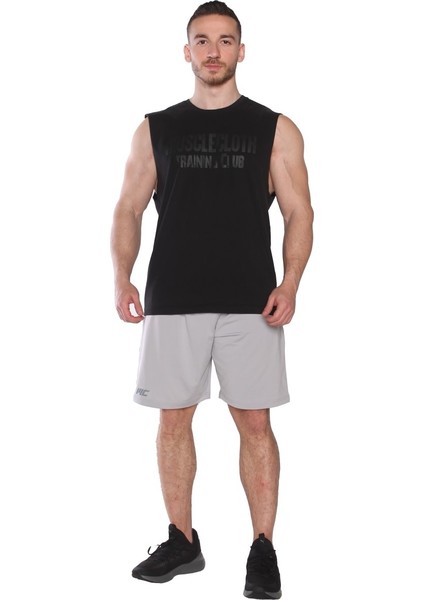 Training Club Drop Arm Kolsuz T-Shirt Siyah