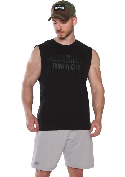 Training Club Drop Arm Kolsuz T-Shirt Siyah