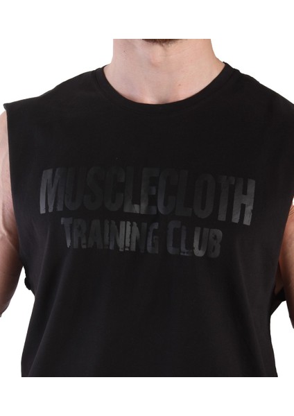 Training Club Drop Arm Kolsuz T-Shirt Siyah