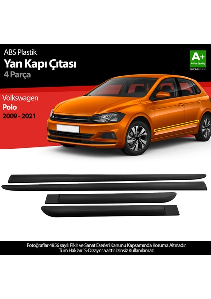 Vw Polo Abs Plastik Yan Kapı Çıtası 2009-2021 A+ Kalite