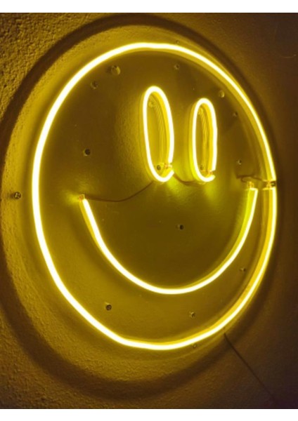 Gülenyüz Neon Emoji Smile Neon LED Dekoratif Duvar Aydınlatması Neon Duvar Yazısı