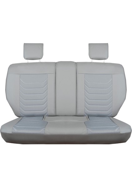 seat Cordoba Uyumlu Lüks Deri Oto Koltuk Kılıfı Ön/arka Set (Asya Seri) Gri