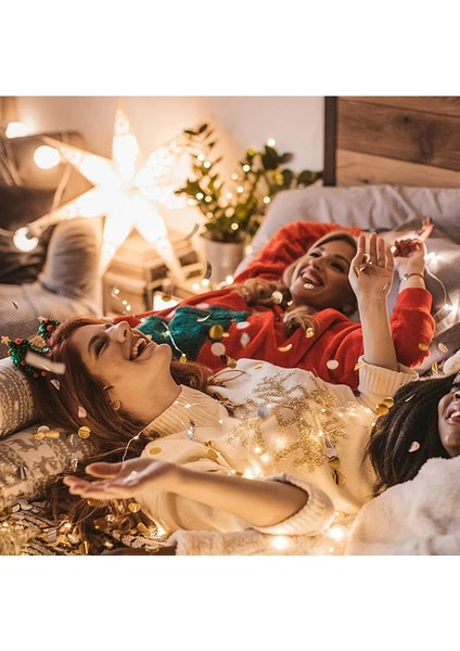 10 Metre Günışığı Yılbaşı Peri LED Işık Sarı Pilli Ledli Duvar Gece Işığı 3 Fonksiyonlu