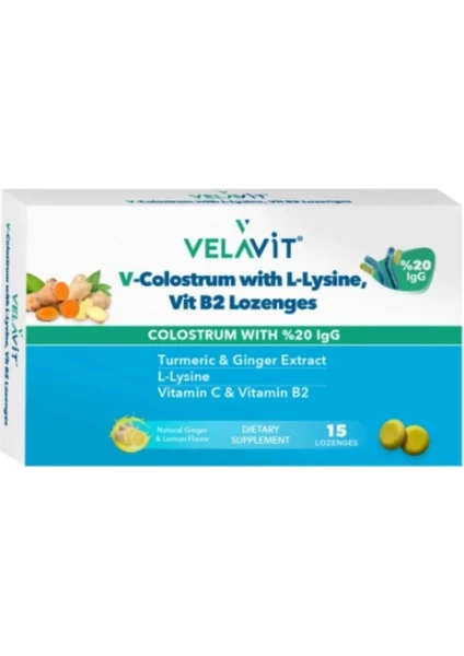 V- Colostrum With L-Lysine Vitamin B12 Lozanges 15 Pastil