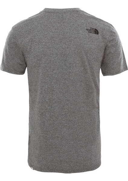 M SS Sımple Dome Tee - Eu Gri Erkek T-Shirt NF0A2TX5JBV1 modelleri