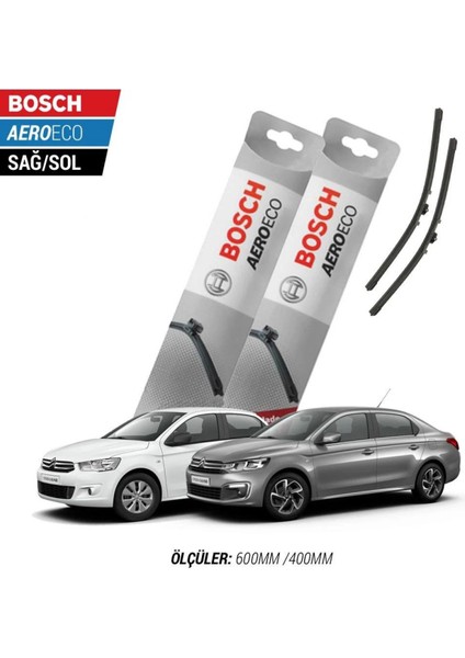 Citroen C-Elysee 2015 Model Bosch Aeroeco Muz Silecek Takımı