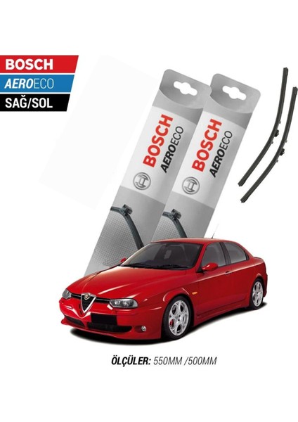 Alfa Romeo 156 2004 Model Bosch Aeroeco Muz Silecek Takımı