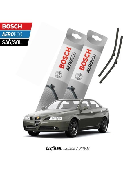 Alfa Romeo 166 1999 Model Bosch Aeroeco Muz Silecek Takımı