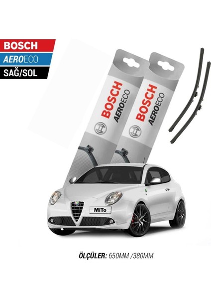 Alfa Romeo Mito 2016 Model Bosch Aeroeco Muz Silecek Takımı