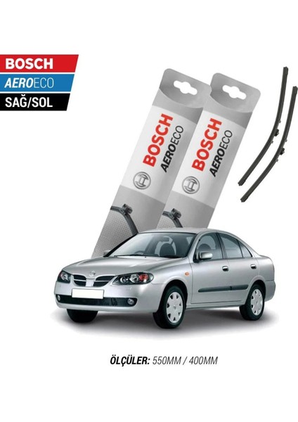 Nissan Almera 2002 Model Bosch Aeroeco Muz Silecek Takımı
