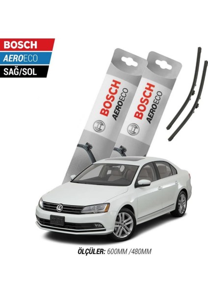 Volkswagen Jetta 2012 Model Bosch Aeroeco Muz Silecek Takımı