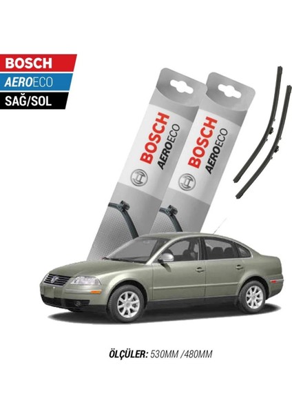 Volkswagen Passat B5 2003 Model Bosch Aeroeco Muz Silecek Takımı