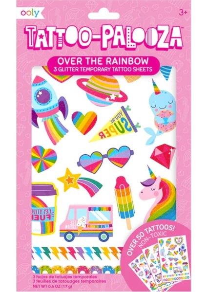 Ooly Tattoo Palooza Geçici Dövme Seti - Over The Rainbow