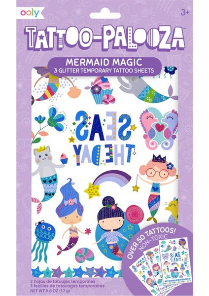 Ooly Tattoo Palooza Geçici Dövme Seti - Mermaid Magic