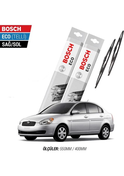 Hyundai Accent Era 2008 Model Silecek Takımı Bosch Eco (Telli)