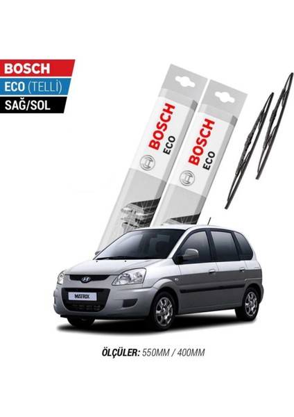Hyundai Matrix 2004 Model Silecek Takımı Bosch Eco (Telli)
