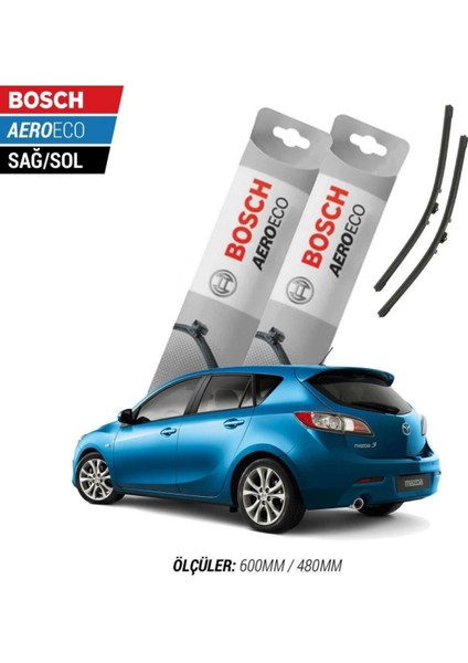 Mazda - Mazda 3 Hb 2010 Model Bosch Aeroeco Muz Silecek Takımı