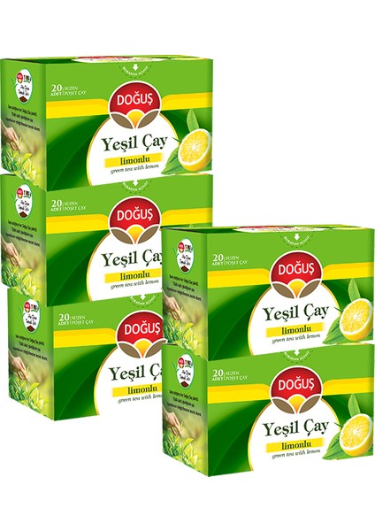 Yeşilçay Limonlu 20 Süzen Poşet (30 Gr), 5 Adet