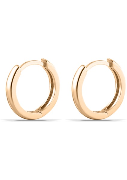 Taşsız Tamtur 10 mm Halka 925 Ayar Gümüş Unisex Küpe