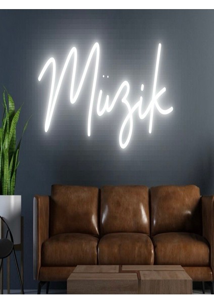 Müzik Yazılı Neon Tabela