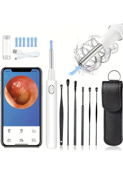 1296P Kameralı IPhone Android ile Uyumlu Kulak Kiri Temizleme Aracı (Yurt Dışından)