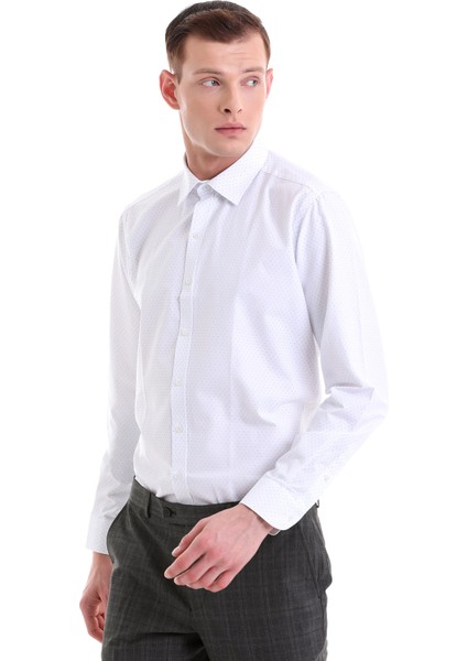 Mavi Slim Fit Baskılı Pamuklu Slim Yaka Uzun Kollu Klasik Gömlek modelleri