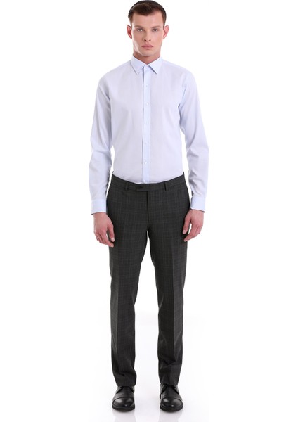 Mavi Comfort Fit Desenli 100% Pamuklu Slim Yaka Uzun Kollu Spor Gömlek fiyatları