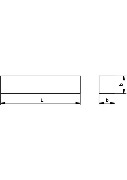 25X25X200MM Pld DIN4964B Hss Kare Kesitli Torna Kalemi