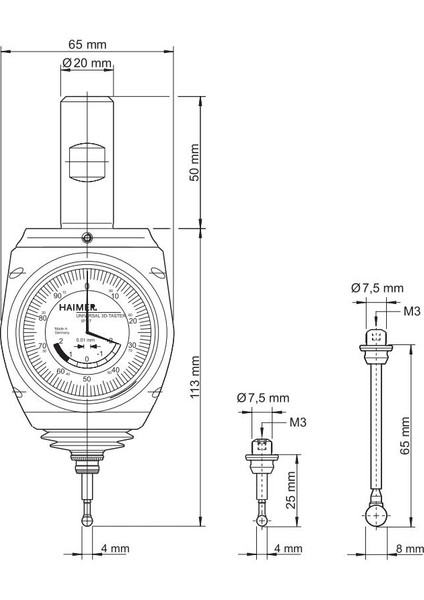 HAIM-8036540 Haimer 3D Mekanik Tester fiyatları