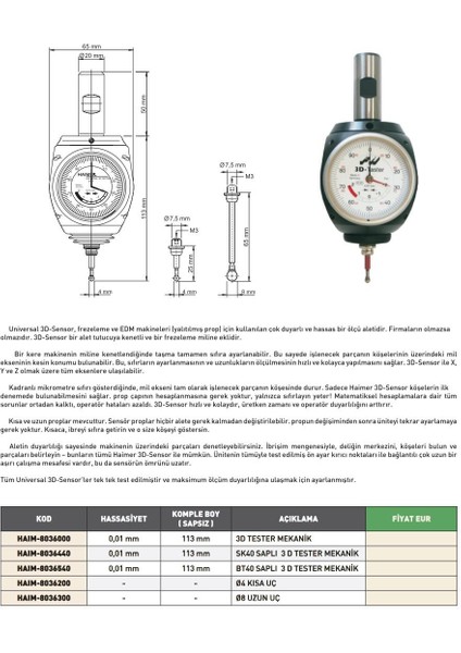 HAIM-8036540 Haimer 3D Mekanik Tester modelleri