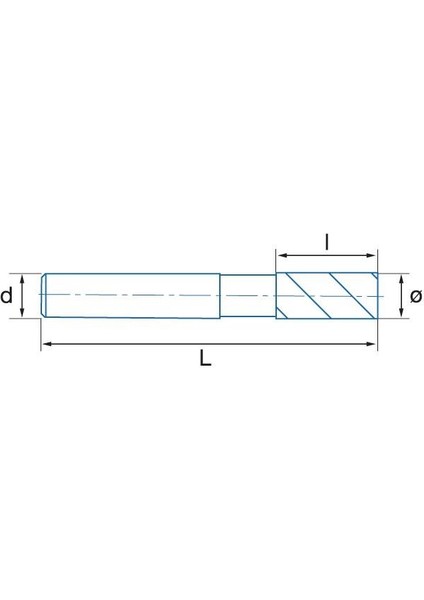 8,00X8X100MM Izar Hss REF4414 Tek Ağızlı Alüminyum Freze