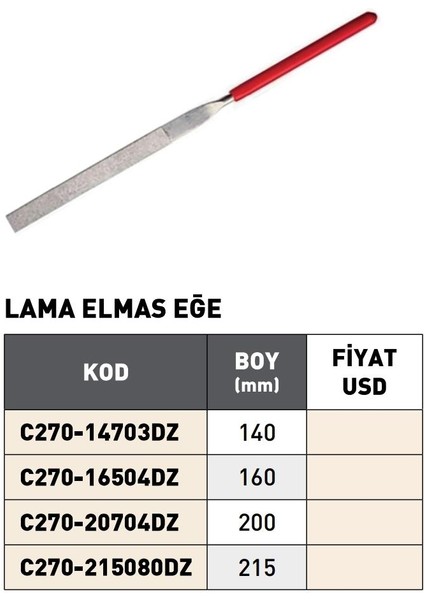 200MM Pld Lama Elmas Eğe