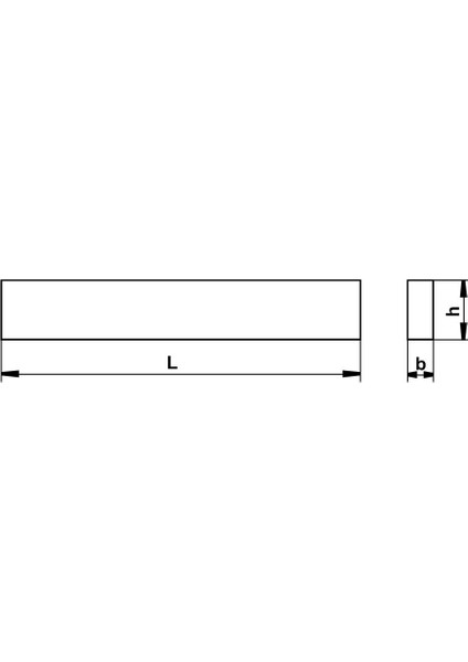 4X12X200MM Pld DIN4964D Hss Dikdörtgen Kesitli Lama Kalemi