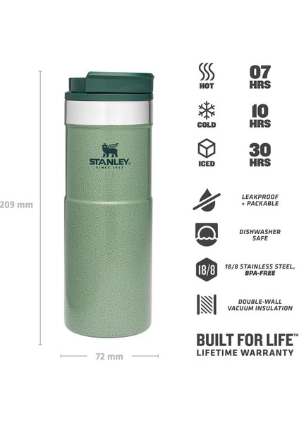 The Neverleak Travel Termos 0.47 L Hammertone Green