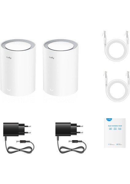 M1800 5ghz/2.4ghz 1200MBPS 2xgigabit Ethernet Port,4 Dahili Anten,wi-Fi 6 Mesh Router (2 Adet)