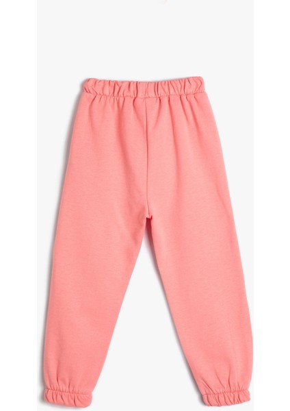 Basic Jogger Eşofman Altı Aplike Detaylı Beli Bağlamalı Pamuklu fiyatları