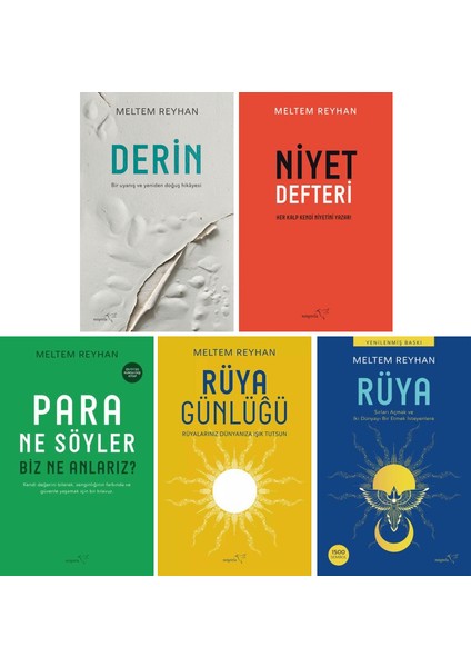 Derin - Niyet Defteri - Para Ne Söyler Biz Ne Anlarız? - Rüya Günlüğü – Rüya - 5 Kitap - Meltem Reyhan