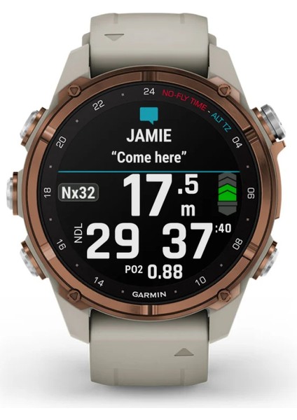 Descent MK3I 43 mm Bronz Pvd Titanyum French Gri Silikon Kayışlı