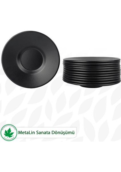 12li Metal Çay Tabağı LN1110