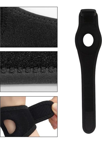 Ayarlanabilir Ince Bilek Bandı 2 Adet , Halka Ped Yaralanma Spor Yoga Yumuşak Bilek Bandı2