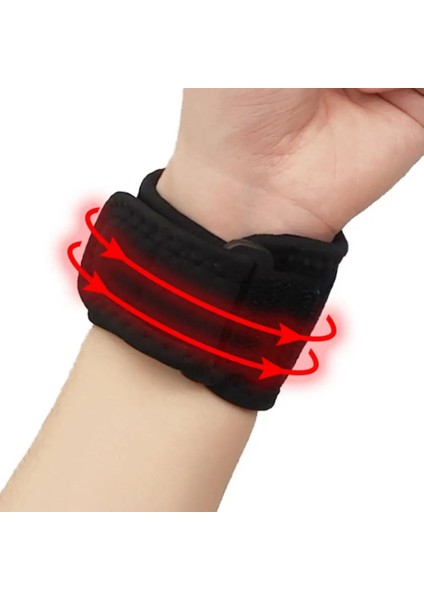 Ayarlanabilir Ince Bilek Bandı 2 Adet , Halka Ped Yaralanma Spor Yoga Yumuşak Bilek Bandı2 fırsatları